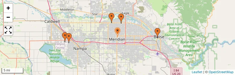 Related schools map