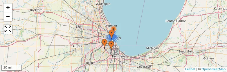 Related schools map