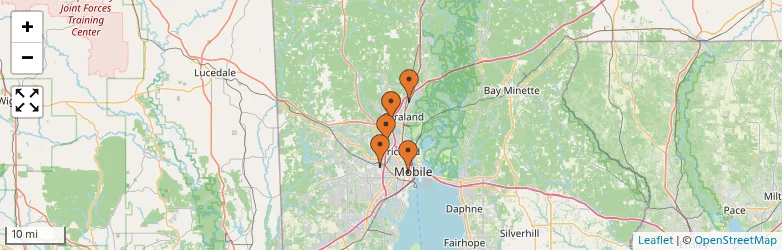 Related schools map