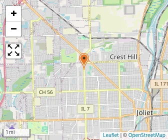 Map of Joliet Catholic Academy