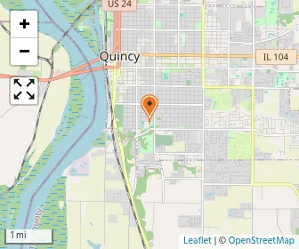 Map of Quincy Notre Dame High School
