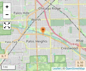 Map of Chicago Christian High School