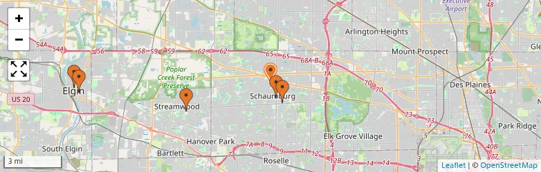 Related schools map