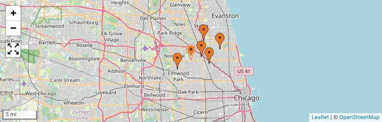 Related schools map