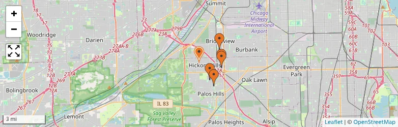 Related schools map