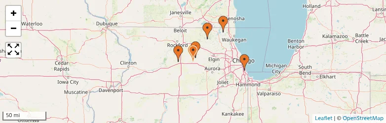 Related schools map