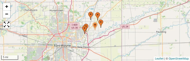 Related schools map