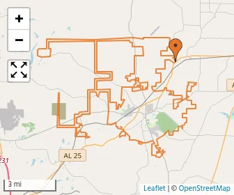 Area schools map