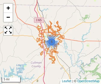 Area schools map