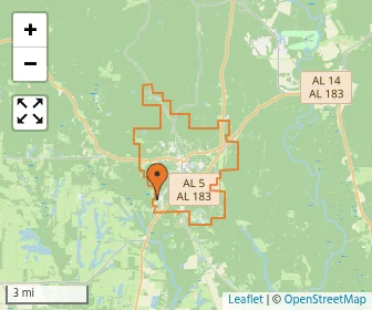 Area schools map