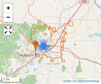 Area schools map