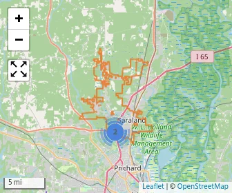 Area schools map