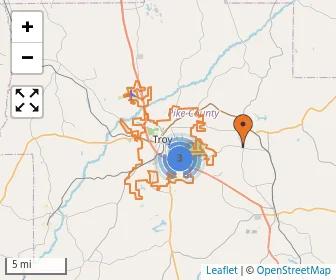 Area schools map