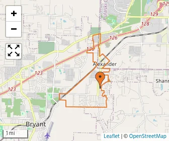 Area schools map