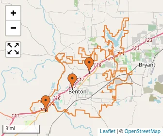 Area schools map