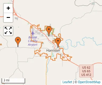 Area schools map