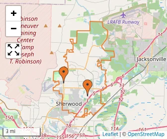 Area schools map