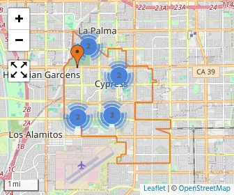 Area schools map