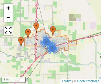 Area schools map