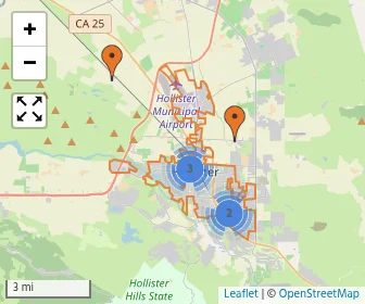 Area schools map