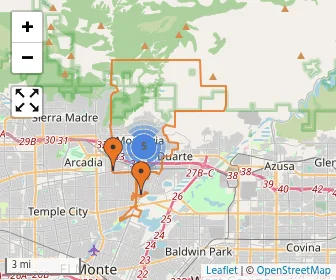 Area schools map