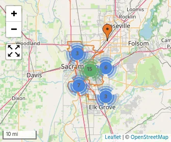 Area schools map