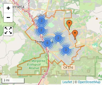 Area schools map