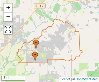 Area schools map