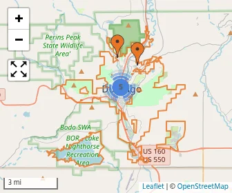 Area schools map