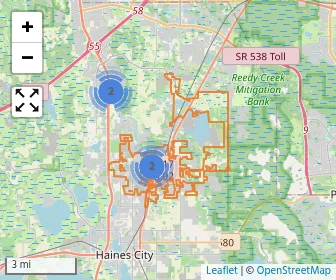 Area schools map