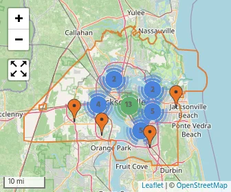 Area schools map
