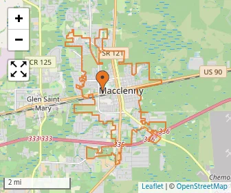 Area schools map
