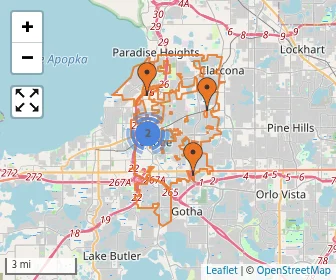 Area schools map