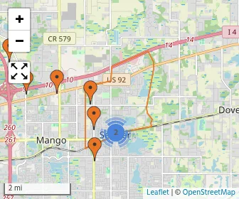 Area schools map