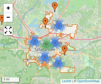 Area schools map