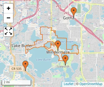 Area schools map