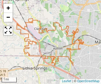 Area schools map