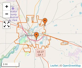 Area schools map