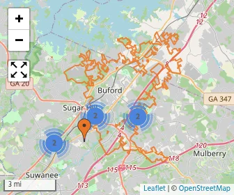 Area schools map