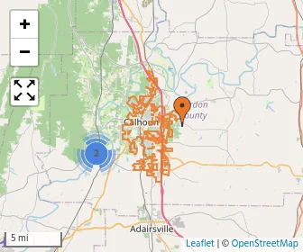Area schools map