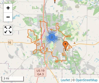 Area schools map