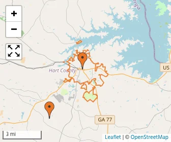 Area schools map