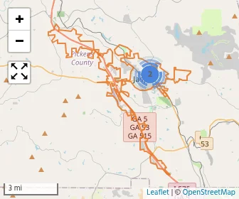 Area schools map