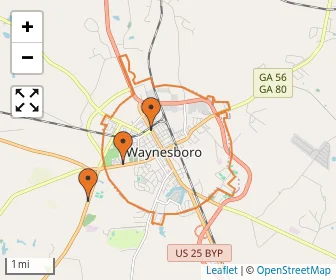 Area schools map