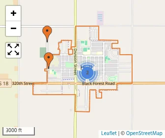 Area schools map