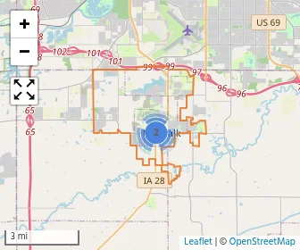 Area schools map