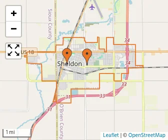 Area schools map
