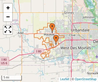 Area schools map