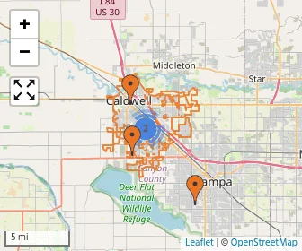 Area schools map