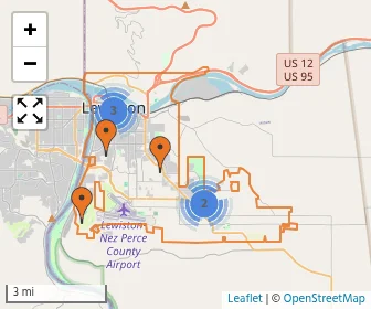 Area schools map